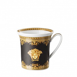 Skodelica z ročajem VERSACE BAROQUE NERO