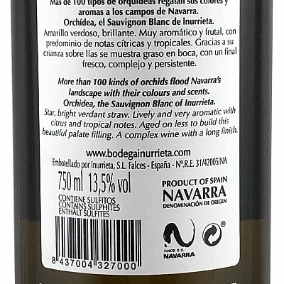 Belo vino Inurrieta Blanco Orchidea SB 2019