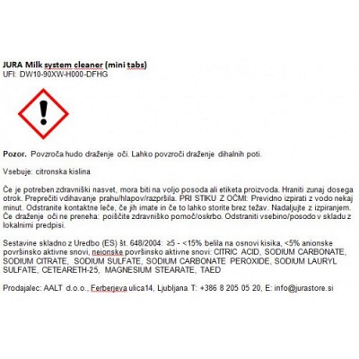 JURA čistilne tablete za mlečni sistem 90g - refil